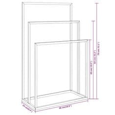 Vidaxl Prostostoječe stojalo za brisače črno 48x24x79 cm železo