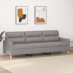 Vidaxl Trosed svetlo siv 210 cm blago