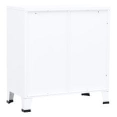 Greatstore Arhivska omarica bela 75x40x80 cm jeklo