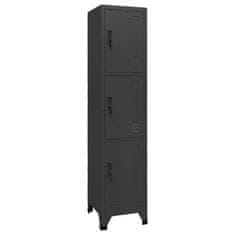 Vidaxl Omara s ključavnico antracitna 38x45x180 cm jeklo