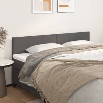 Vidaxl vidaXL Vzglavja za posteljo, komplet 2 kosov, siva, 80x5x78/88 cm, umetno usnje