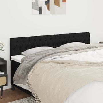 Vidaxl vidaXL Vzglavja za posteljo, 2 kosa, črna, 90x7x78/88 cm, blago