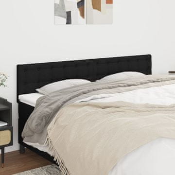 Vidaxl vidaXL Vzglavja za posteljo, 2 kosa, črna, 90x5x78/88 cm, blago