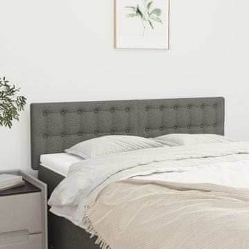 Vidaxl vidaXL Vzglavja za posteljo, 2 kosa, temno siva, 72x5x78/88 cm, blago
