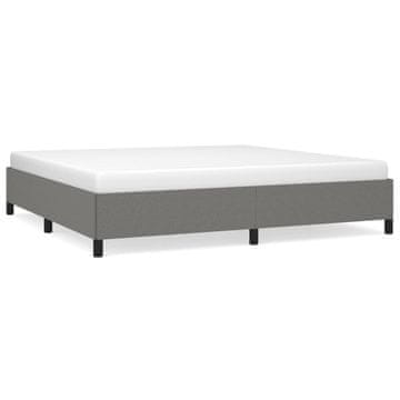 Vidaxl Posteljni okvir brez vzmetnice temno siv 200x200 cm blago