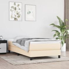 Vidaxl Otroška vzmetnica z žepkasto vzmetjo krem 80x160 cm blago