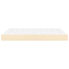 Vidaxl Vzmetnica z žepkasto vzmetjo krem 140x200x20 cm blago