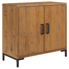 Vidaxl Komoda rjava 75x35x70 cm trdna borovina