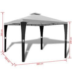 Vidaxl Paviljon s streho 3x3 m kremno bel