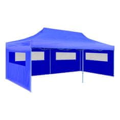 shumee Zložljiv pop-up vrtni šotor 3x6 m moder