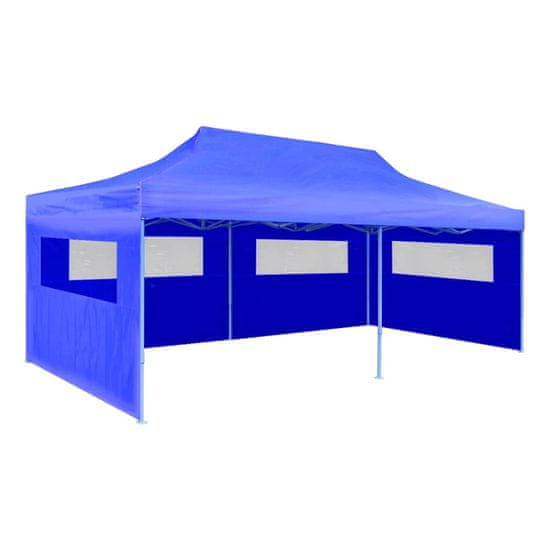 shumee Modri zložljivi šotor za zabavo s škarjami 3 x 6 m