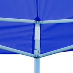 Greatstore Modri zložljivi šotor za zabavo s škarjami 3 x 6 m