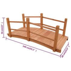 Vidaxl Vrtni most 140x60x56 cm