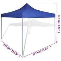 Greatstore Zložljivi šotor 3 x 3 m modre barve