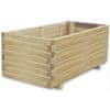 Greatstore Visoka greda 100x50x40 cm lesena pravokotna