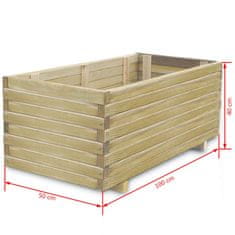 Vidaxl Visoka greda 100x50x40 cm lesena pravokotna