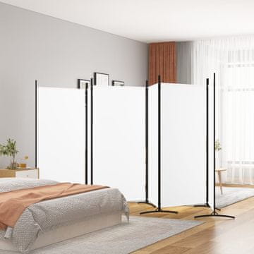 Vidaxl vidaXL 6-delna sobna pregrada, bela, 520x180 cm, blago