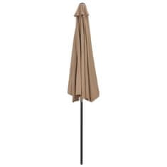 Vidaxl Balkonski senčnik z aluminijastim drogom 300x150 cm taupe