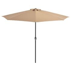 Vidaxl Balkonski senčnik z aluminijastim drogom 300x150 cm taupe