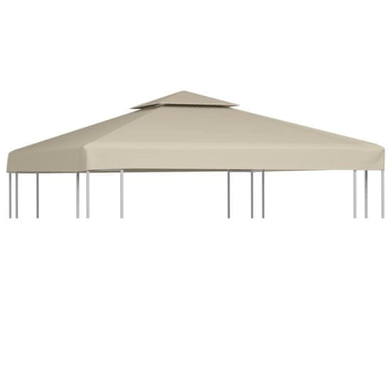 Vidaxl Nadomestna streha za paviljon 310 g / m2 bež 3 x 3 m