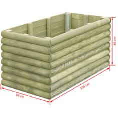 Vidaxl Visoka greda 106x56x48 cm impregnirana borovina