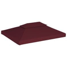 Vidaxl Streha za paviljon 2-delna 310 g/m2 4x3 m bordo