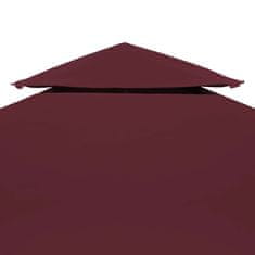 Vidaxl Streha za paviljon 2-delna 310 g/m2 4x3 m bordo