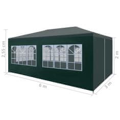 Vidaxl Šotor za zabave 3x6 m zelene barve
