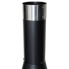 Vidaxl Kamin Kingston 43x120 cm jeklo mat črn