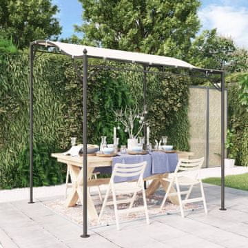 Vidaxl vidaXL Nadstrešek, kremne barve, 2 x 2,3 m, 180 g/m², blago in jeklo
