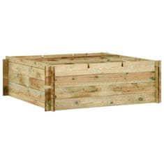 Vidaxl Visoka greda impregnirana borovina 120x120x40 cm