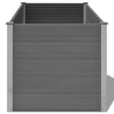 Vidaxl Visoka greda WPC 150x100x91 cm siva