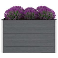 Vidaxl Visoka greda WPC 150x100x91 cm siva
