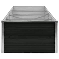 Vidaxl Visoka greda antracitna 320x80x45 cm pocinkano jeklo
