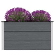 Vidaxl Visoka greda WPC 100x50x54 cm siva