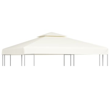 Vidaxl Nadomestna streha za paviljon 310 g / m2 kremno bela 3 x 3 m