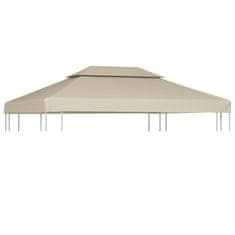 Vidaxl Nadomestna streha za paviljon 310 g / m2 bež 3 x 4 m