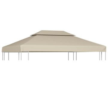 Vidaxl Nadomestna streha za paviljon 310 g / m2 bež 3 x 4 m