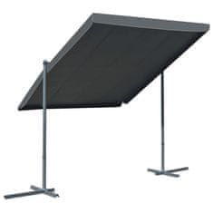 Vidaxl Paviljon z nagibno zložljivo streho 350x253x196 cm antraciten