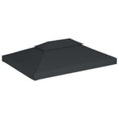 Vidaxl Streha za paviljon 2-delna 310 g/m2 4x3 m antracitna