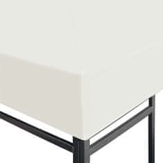 Vidaxl Streha za paviljon 310 g/m2 3x3 m kremno bela