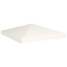 Vidaxl Streha za paviljon 310 g/m2 3x3 m kremno bela