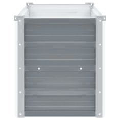 Vidaxl Visoka greda iz pocinkanega jekla 160x40x45 cm sive barve