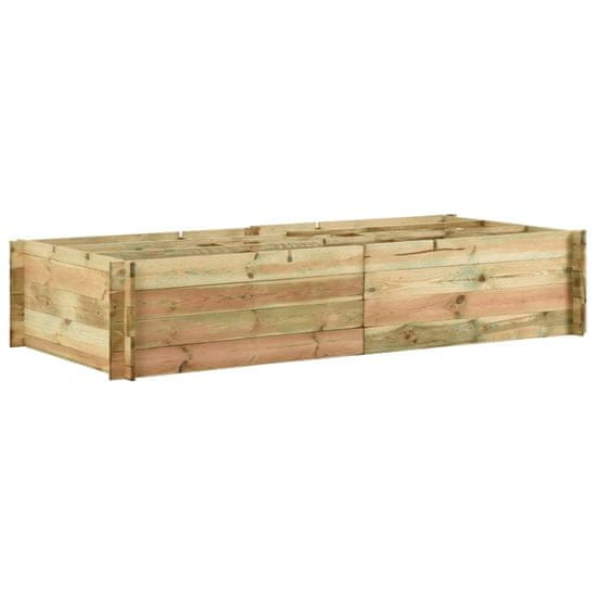 Vidaxl Dvignjeno vrtno cvetlično korito borovina 197x100x40 cm