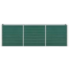 Vidaxl Visoka greda pocinkano jeklo 240x40x77 cm zelena