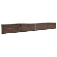 Vidaxl Visoka greda pocinkano jeklo 600x80x77 cm rjava