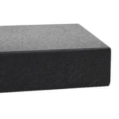 Greatstore Podstavek za senčnik granit 25 kg pravokoten črne barve