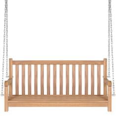 Vidaxl Gugalna klop iz trdne tikovine 120x60x57,5 cm rjava