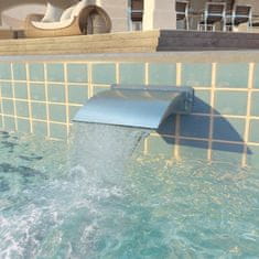 Vidaxl Vodni slap za bazen iz nerjavečega jekla 30x9x26 cm srebrn