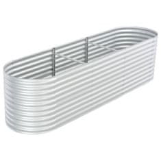 Vidaxl Visoka greda 320x80x81 cm pocinkano jeklo srebrna